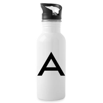 A - Trinkflasche mit integriertem Trinkhalm - Weiß - Rechts