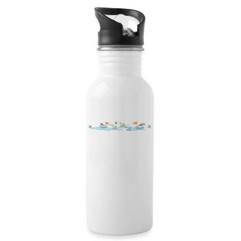 Safari Zoo Animal Safari Zoo - Water bottle with straw - white - Right