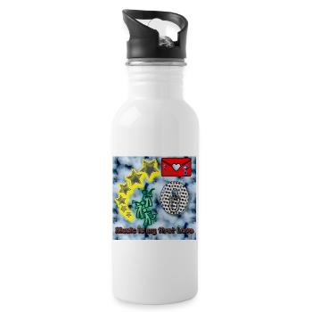 Music is my first Love - Image - 2023 - Water bottle with straw - white - Right