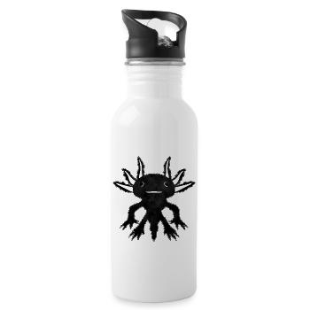 Finnish Goth Aesthetic Gothic Axolotl Goth - Trinkflasche mit integriertem Trinkhalm - Weiß - Rechts