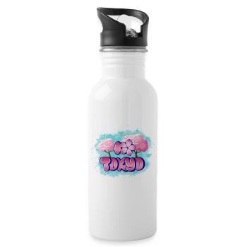 Cherry blossom in Tokyo - Water bottle with straw - white - Right