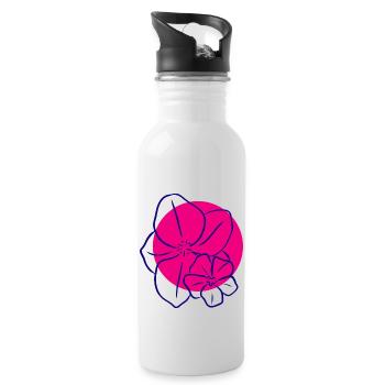 Flower Flower Plant - Water bottle with straw - white - Right