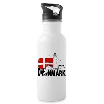 Danemark Hirtshals Lighthouse Holidays - Gourde avec paille intégrée - blanc - Droite
