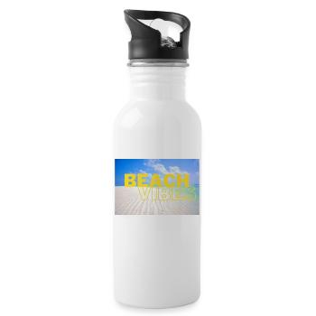 Beach 26 - Trinkflasche mit integriertem Trinkhalm - Weiß - Rechts