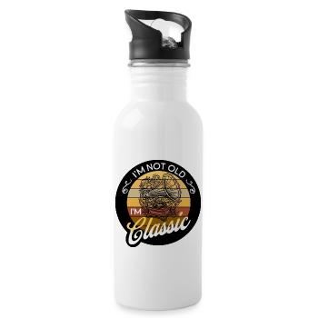 I'm Not Old I'm Classic Gramophone Music Lovers - Water bottle with straw - white - Right