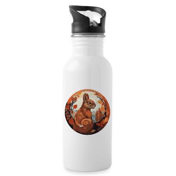 Squirrel - Water bottle with straw - white - Right