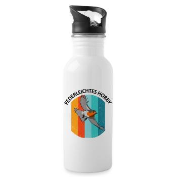 Vogelbeobachtung Vögel Beobachten Birding Vogel - Trinkflasche mit integriertem Trinkhalm - Weiß - Rechts