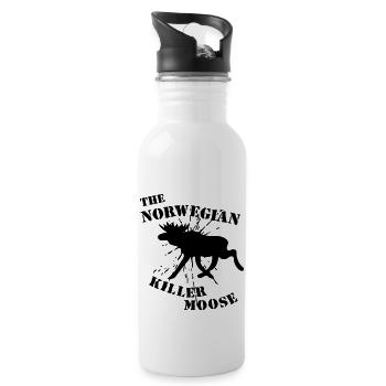 Moose - Water bottle with straw - white - Right