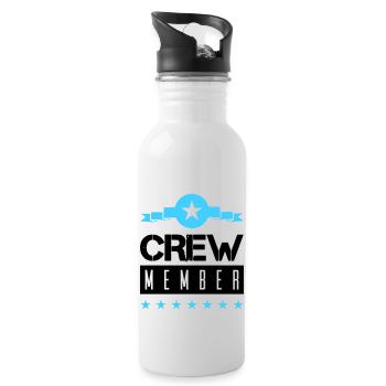 Crew Member - Water bottle with straw - white - Right