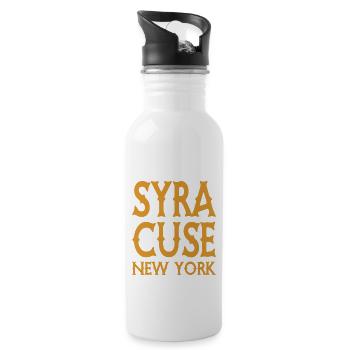 Syracuse - New York - États-Unis USA - Gourde avec paille intégrée - blanc - Droite