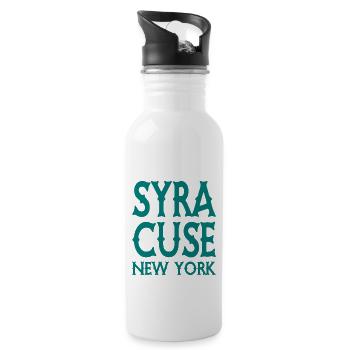 Syracuse - New York - États-Unis USA - Gourde avec paille intégrée - blanc - Droite