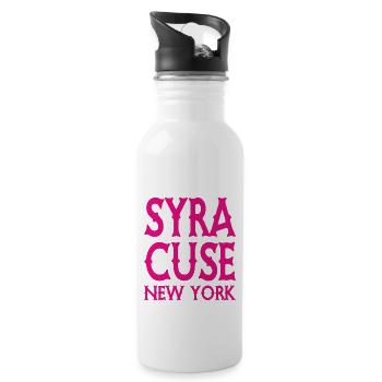 Syracuse - New York - États-Unis USA - Gourde avec paille intégrée - blanc - Droite