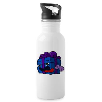 Christmas Gift Cartoon - Water bottle with straw - white - Right