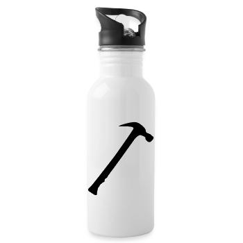 hammer - Trinkflasche mit integriertem Trinkhalm - Weiß - Rechts