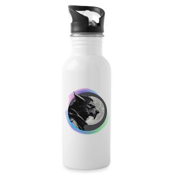 Werewolf up his ears - Water bottle with straw - white - Right