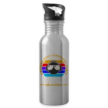 Level 54 - Water bottle with straw - silver - Right
