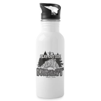 Bushcraft I need to play outside Outdoor Shelter - Trinkflasche mit integriertem Trinkhalm - Weiß - Rechts