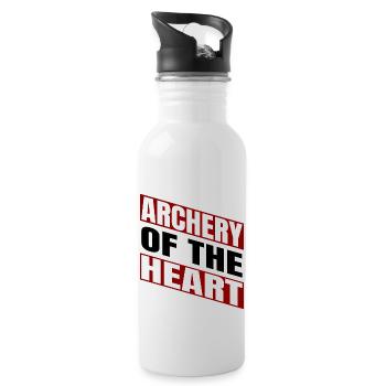 love community gift idea awesome birthday - Water bottle with straw - white - Right