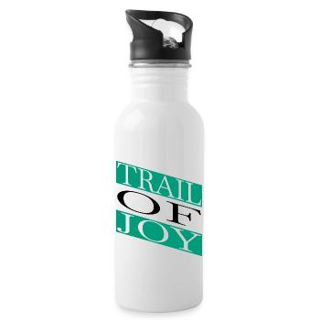 Blissful Journey Blissful Living Blissful Joy - Water bottle with straw - white - Right
