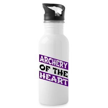 Birthday Gift Archery Archery Practice - Water bottle with straw - white - Right