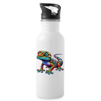 Gecko - Water bottle with straw - white - Right
