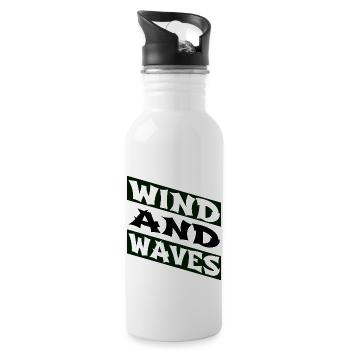 joke freedom lifestyle windsurfing present idea - Trinkflasche mit integriertem Trinkhalm - Weiß - Rechts