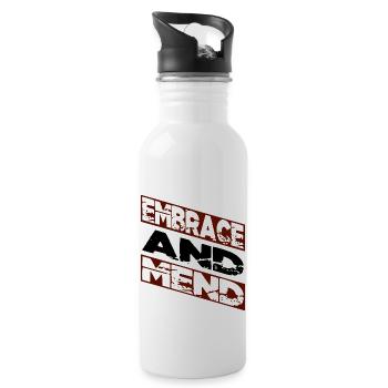Support Network Supportive Relationships Happy - Water bottle with straw - white - Right