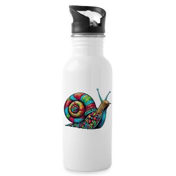 Escargot - Gourde avec paille intégrée - blanc - Droite