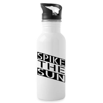 awesome sayings sun kissed joke - Water bottle with straw - white - Right