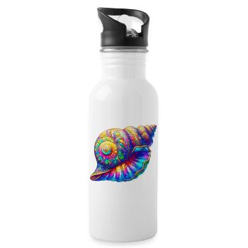 Shell - Water bottle with straw - white - Right