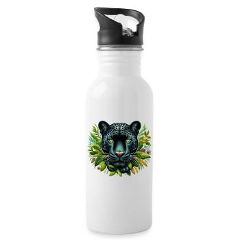 Panther - Water bottle with straw - white - Right