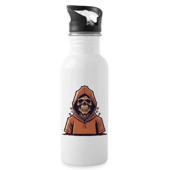 Death in the hood - Water bottle with straw - white - Right