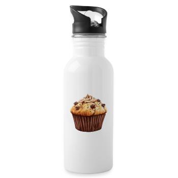 Chocolate Cupcake Lover Dream - Water bottle with straw - white - Right
