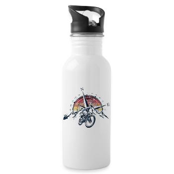 Sunset Compass Mountainbike - Trinkflasche mit integriertem Trinkhalm - Weiß - Rechts