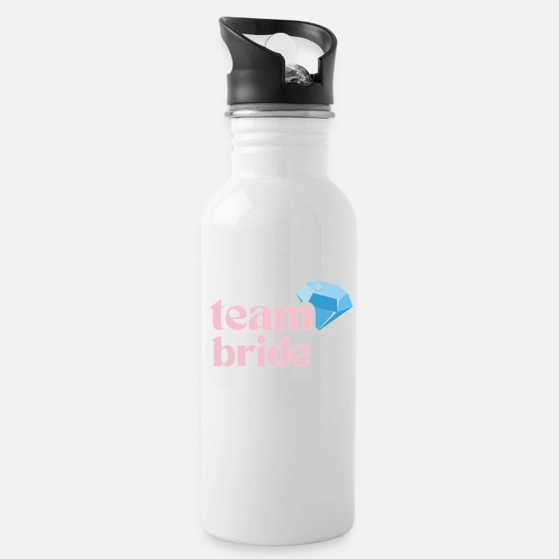 L’équipe Bride - Gourde avec paille intégrée - blanc