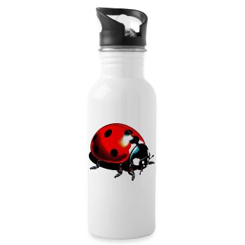 Ladybird - Water bottle with straw - white - Right
