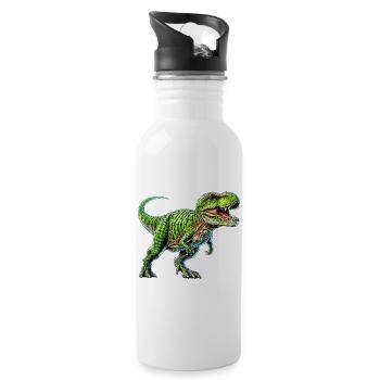 Dinosaur - Water bottle with straw - white - Right