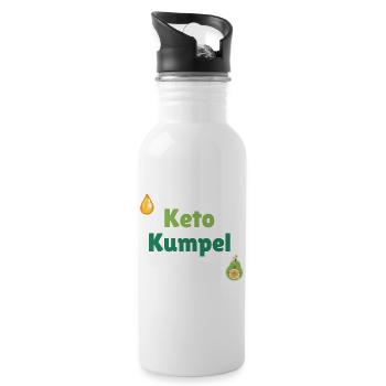 Keto Buddy - Water bottle with straw - white - Right