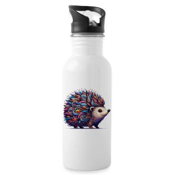 Igel - Trinkflasche mit integriertem Trinkhalm - Weiß - Rechts