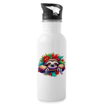 Sloth - Water bottle with straw - white - Right