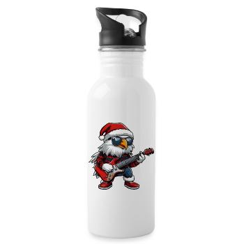 Guitare de Noël Eagle - Gourde avec paille intégrée - blanc - Droite