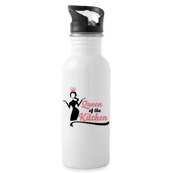 Fun gifts for women who love to cook - Water bottle with straw - white - Right