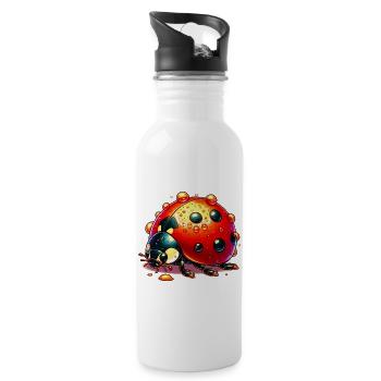 Ladybird - Water bottle with straw - white - Right