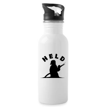 Hero Fire Brigade Firefighter Firefighter Female Icon - Water bottle with straw - white - Right