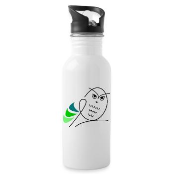 anniversary. Anniversary Decade. humor. funny - Water bottle with straw - white - Right