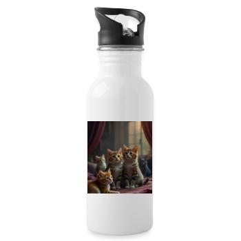 Didimaus69 - Trinkflasche mit integriertem Trinkhalm - Weiß - Rechts