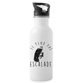 I can't, I climbed. - Water bottle with straw - white - Right
