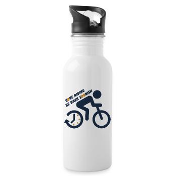 Message de motivation sur le cyclisme - Gourde avec paille intégrée - blanc - Droite