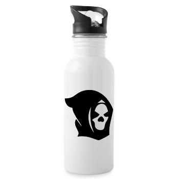 Skull - Water bottle with straw - white - Right