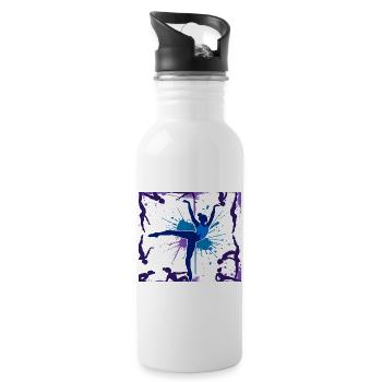 Gymnastics Gymnastics Acrobatics Artistic Gymnastics - Water bottle with straw - white - Right